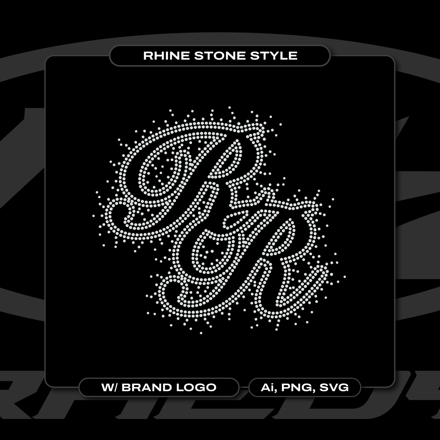 "Rhine Stone"Style Logo
